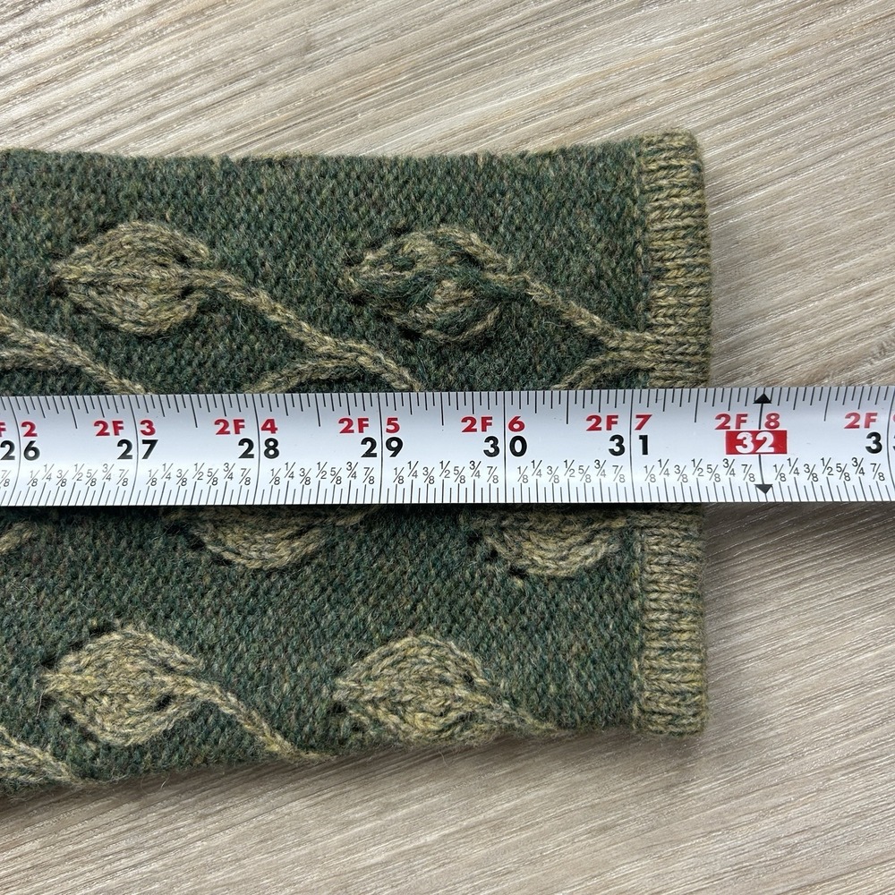 VTG NWOT Robert Scott Womens Large Pure Wool Green Cardigan Grannycore - Picture 8 of 9